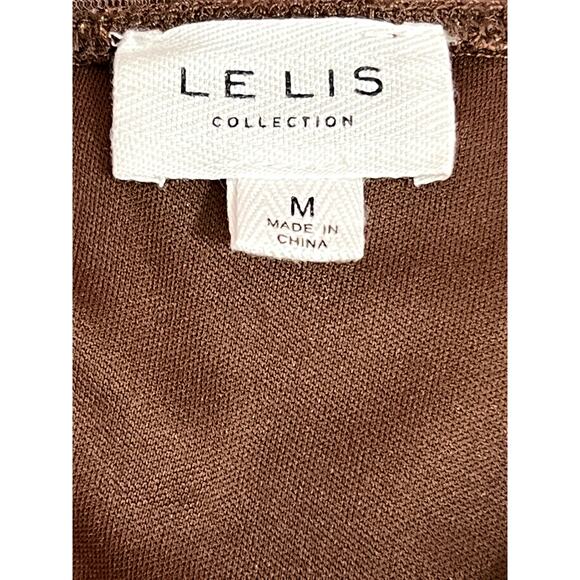 Le Lis Collection Brown w/ Gold Glitter Stars Tulle One Piece Body Suit Size M - Picture 7 of 9